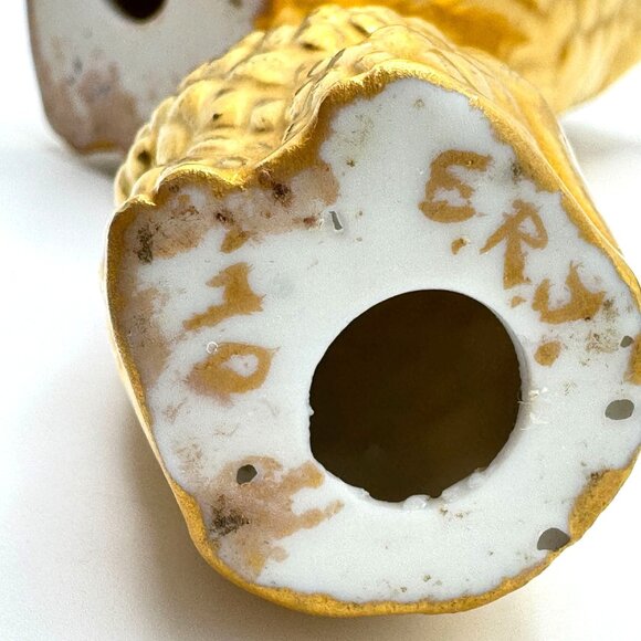 Gold Ceramic Owl Figurines With Textured Design Set Of 3 Vintage - Picture 4 of 12
